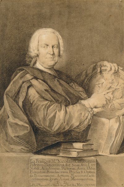 Portrait of Cavaliere Francesco Maria Niccolò Gabburri by Giovanni Domenico Ferretti
